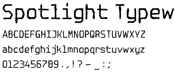 Spotlight Typewriter NC font
